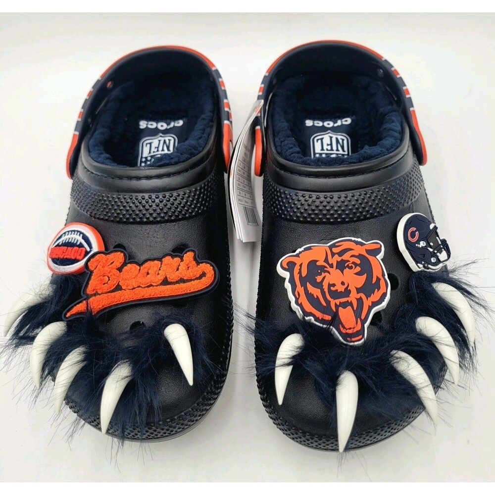 Crocs NFL x Chicago Bears Classic Lined Clog 212447-90H Men's 6/ Women's 8 NEW